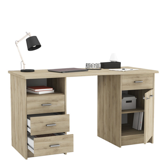 DEMEYERE MONACO OFFICE DESK 134.8CM X 58.4CM X 73.9CM - OAK