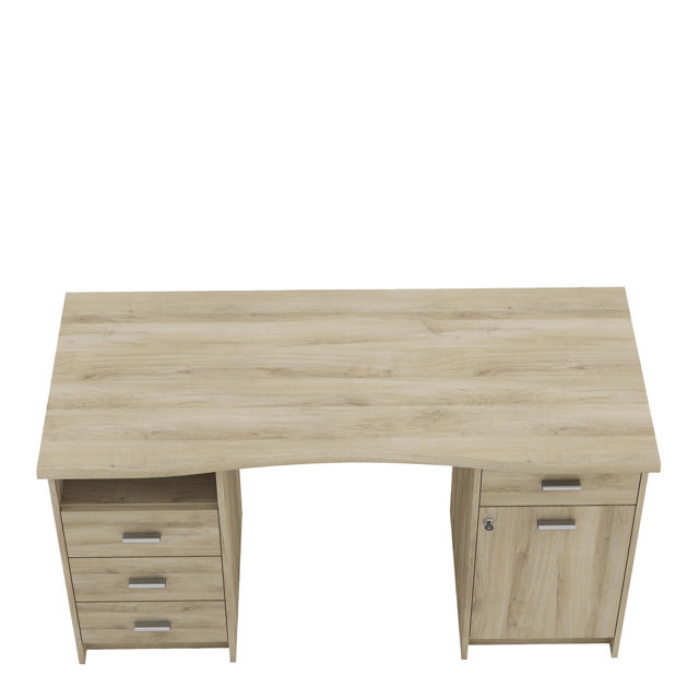 DEMEYERE MONACO OFFICE DESK 134.8CM X 58.4CM X 73.9CM - OAK