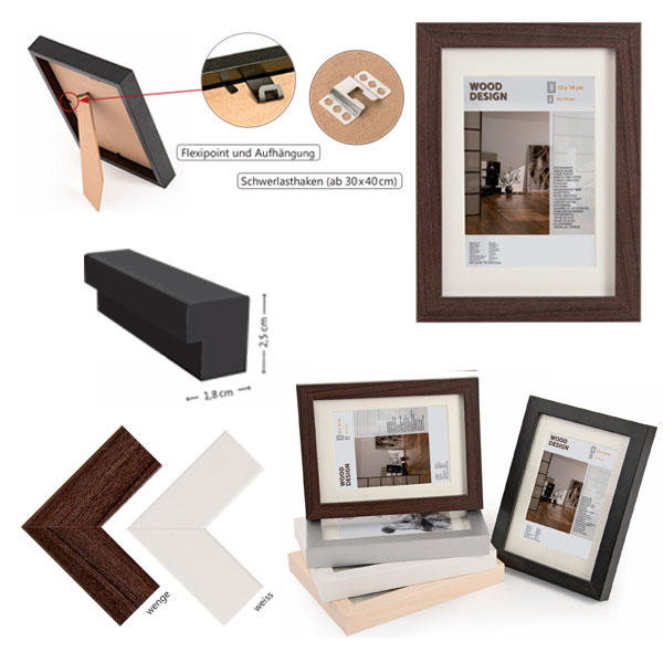 THE WALL ART WIEN FRAME WENGE 15X21CM