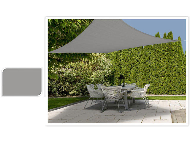 SHADE CLOTH SQUARE GREY 5X5M 160GR