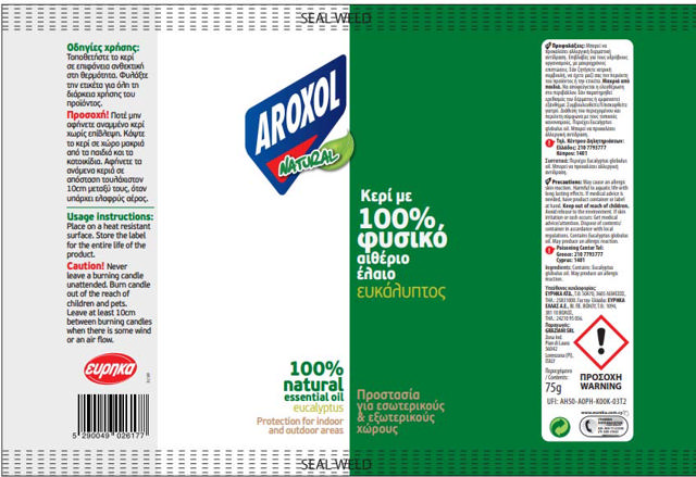 AROXOL EUCALUPTUS CANDLE 8CM