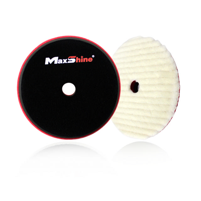 MAXSHINE DUAL ACTION WOOL POLISHING PAD RED 150mm