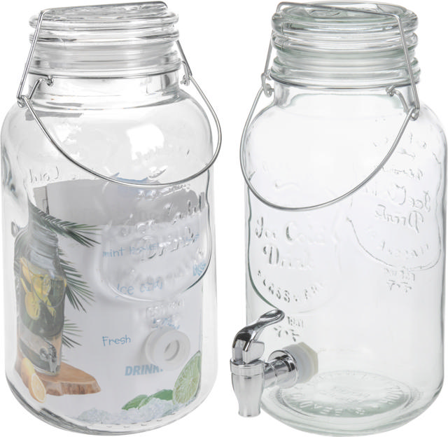 BEVERAGE DISPENSER GLASS 4L