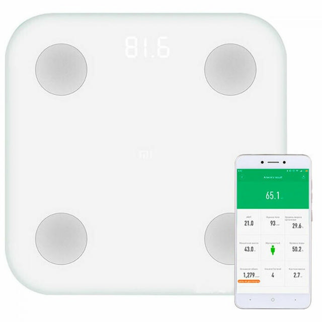 XIAOMI MI NUN4048GL DIGITAL SCALE BODY COMPOSITION WHITE