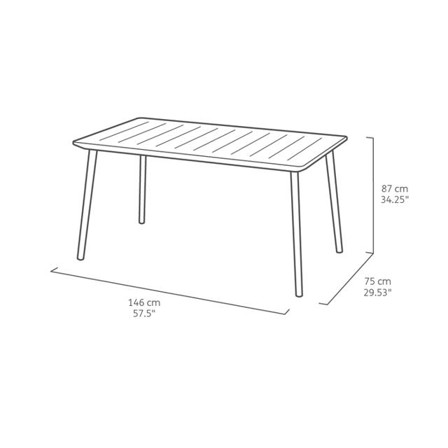 KETER ΜΕΤΑΛΛΙΚΟ ΤΡΑΠΕΖΙ 146X87X75CM