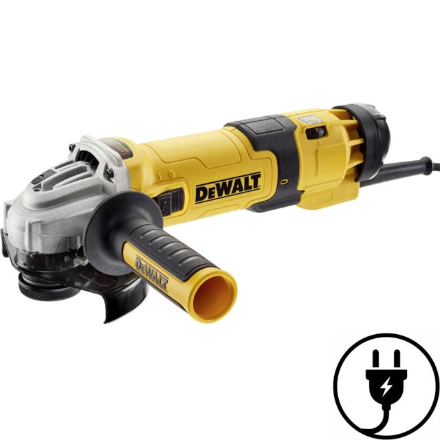 DEWALT DWE4257-QS ΗΛΕΚΤΡΙΚΟΣ ΓΩΝΙΑΚΟΣ ΤΡΟΧΟΣ 1.5KW 125MM