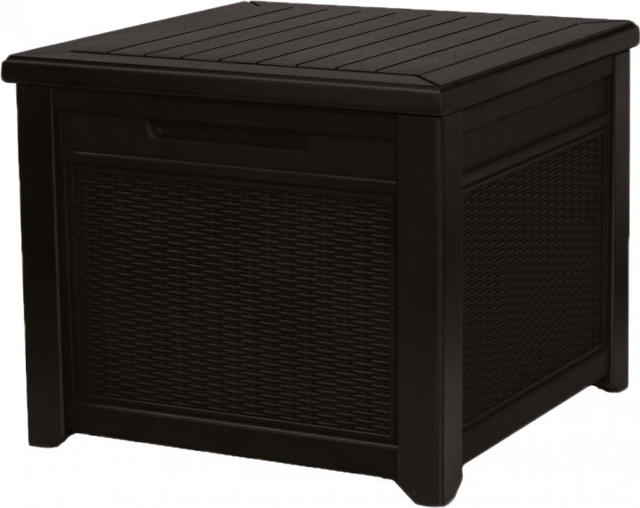 KETER CUBE RATTAN ΑΠΟΘΗΚΕΥΤΙΚΟΣ ΧΩΡΟΣ 72.2X71X59CM 208L ΚΑΦΕ