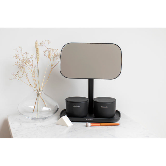 BRABANTIA MIRROR WITH STORAGE TRAY DARK GREY