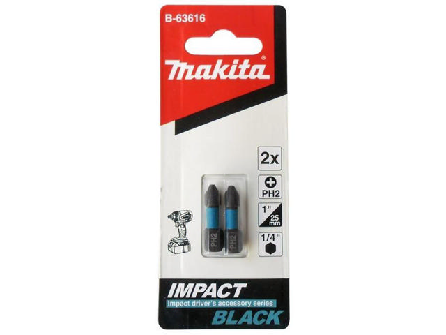 MAKITA B-63616 IMPACT BIT PH2 - 25MM 2PCS