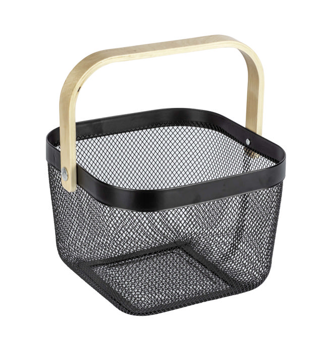 WENKO BASKET BAMBUSA BLACK 25X25X17CM