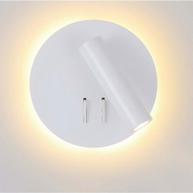 SUNLIGHT 'ALETTA' LED 3W+5W WALL LIGHT WHITE 500LM 3000K Ø140xH130MM