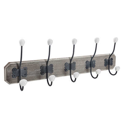 5FIVE HANGER 5 METAL HOOKS MDF 60.5X7.5XH.20.5CM