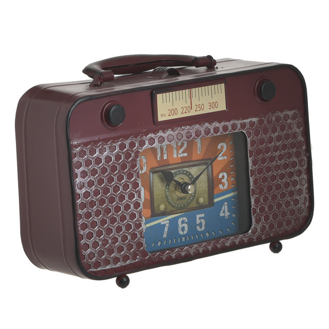 TABLE CLOCK RADIO RED 22Χ8Χ16CM