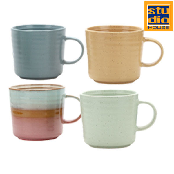 STUDIO HOUSE PAVIA MUG 475ML 4 ASSORTED DESIGNS