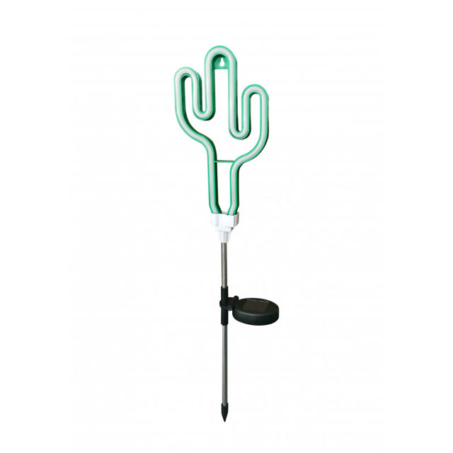 XANLITE SOLAR LIGHTING NEON GREEN CACTUS