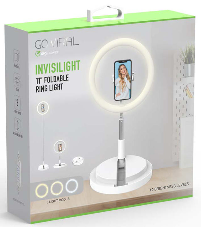 DIGIPOWER INVISILIGHT 11 FOLDABLE RING LIGHT 144LED