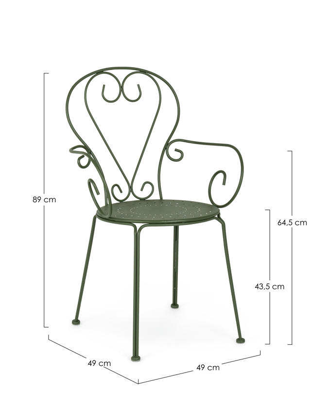 BIZZOTTO ETIENNE OUTDOOR CHAIR 49X49X89CM - GREEN