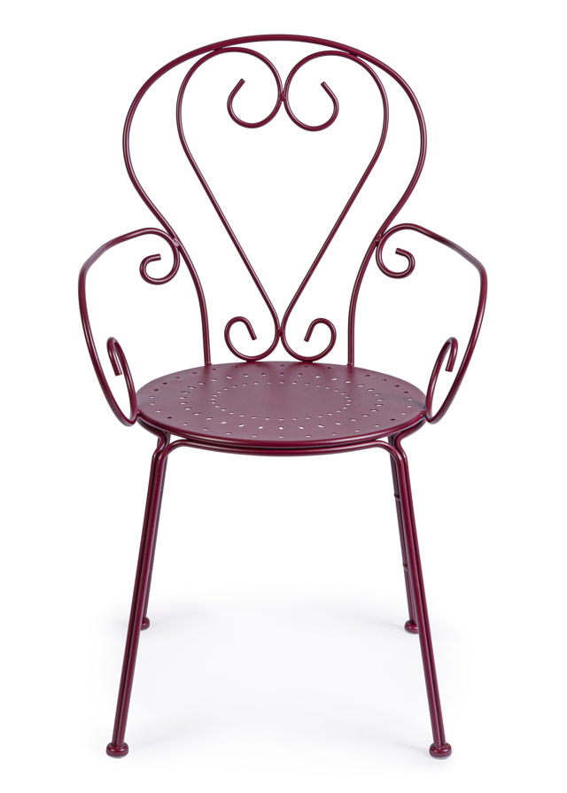 BIZZOTTO ETIENNE OUTDOOR CHAIR 49Χ49Χ89CM - RED