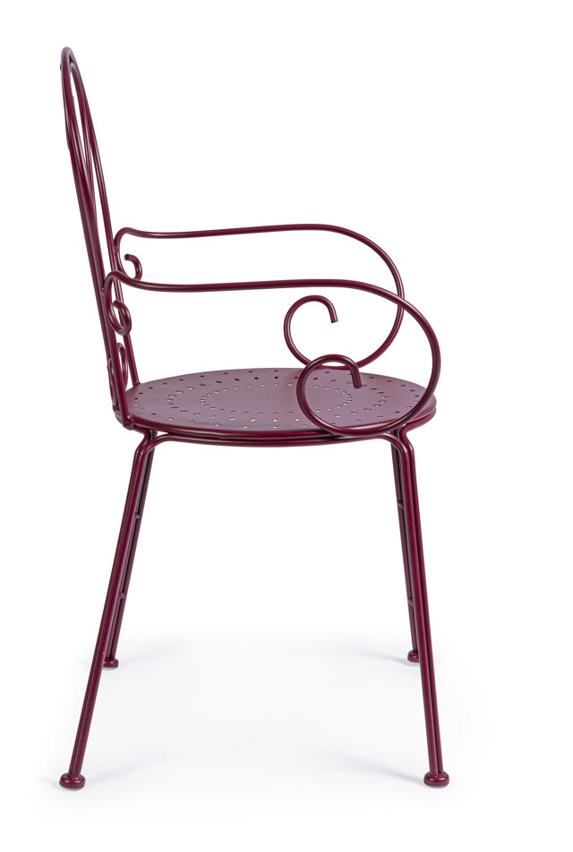 BIZZOTTO ETIENNE OUTDOOR CHAIR 49Χ49Χ89CM - RED