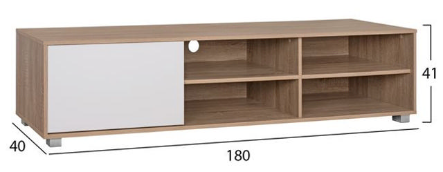 SONAMA ESMERALDA TV STAND MELAMINE - SONAMA WHITE