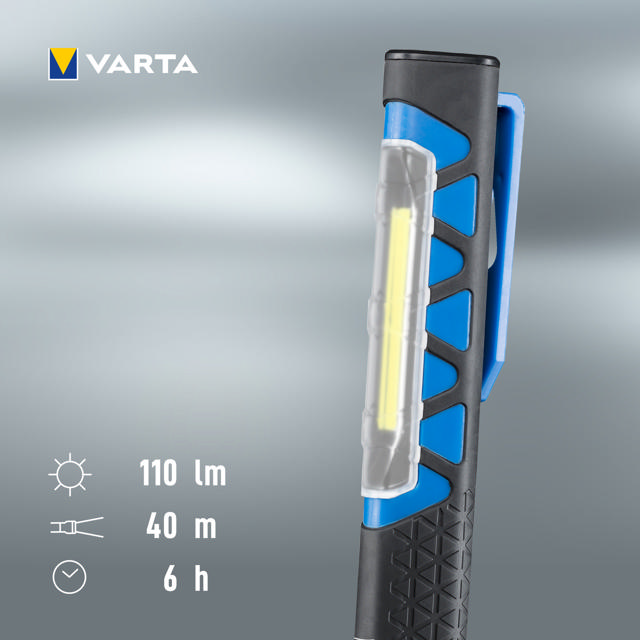 VARTA WORK FLEX POCKET LIGHT FLASHLIGHT INCL. 3X LONGLIFE POWER AAA 