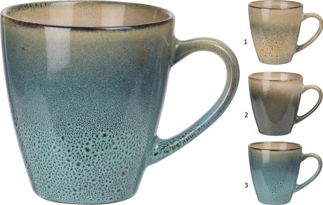 MUG STONEWARE 320ML 3 ASSORTED COLORS