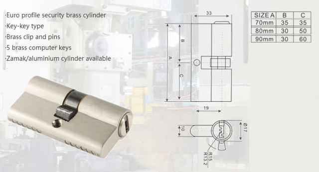 CYLINDER 70MM(35/35) NICKEL - BLISTER