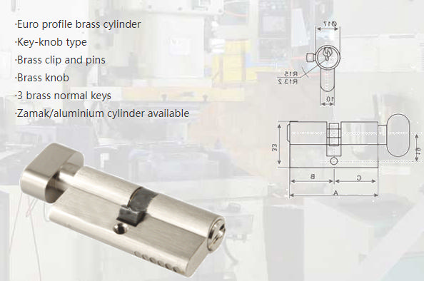 CYLINDER 70MM(35/35)KNOB NICKEL - BLISTER