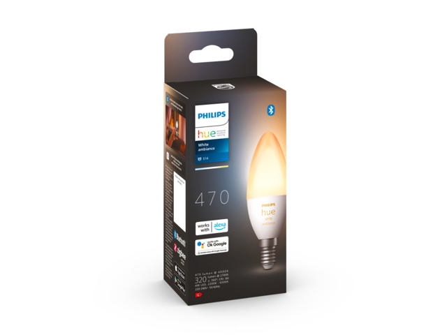 PHILIPS HUE 1 PACK AMBIANCE WHITE 6W E14