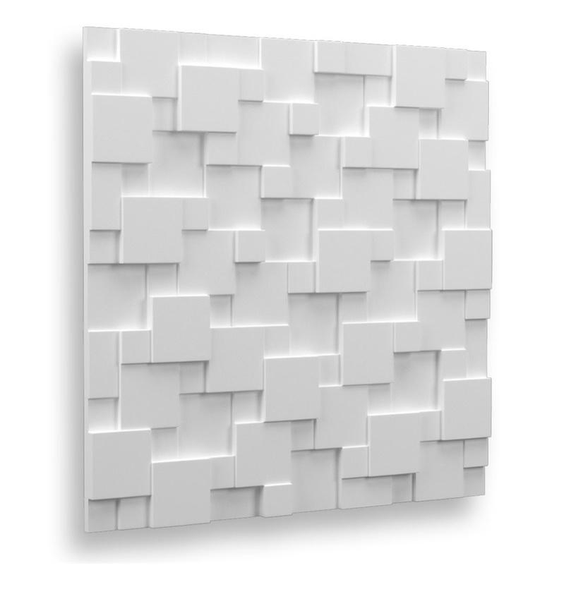 BEAUTYWALL ΓΥΨΙΝΑ 3D ΠΑΝΕΛ ΤΟΙΧΟΥ PIXEL 60CMX60CM 4PCS