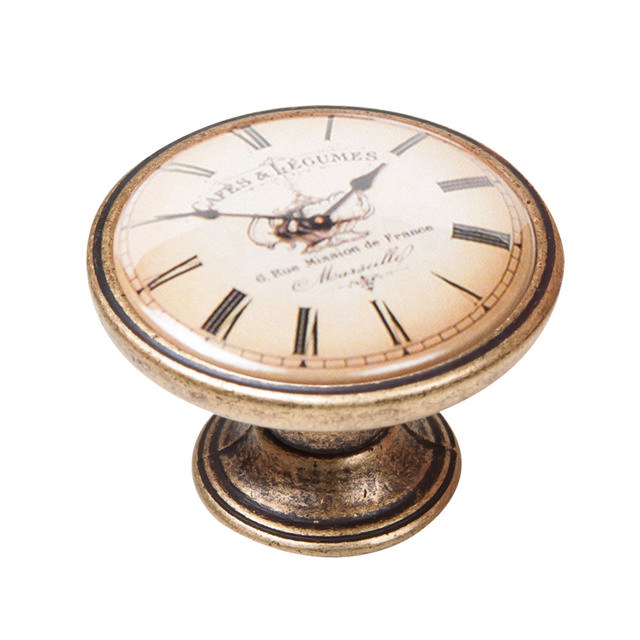 KNOB 37MM ANTIQUE CLOCK CAFE