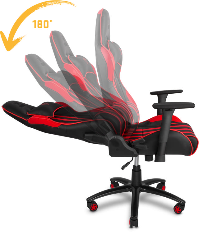 YENKEE YGC 100RD SABOTAGE GAMINGCHAIR 658X315X830MM - RED/BLACK