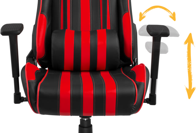 YENKEE YGC 100RD SABOTAGE GAMINGCHAIR 658X315X830MM - RED/BLACK