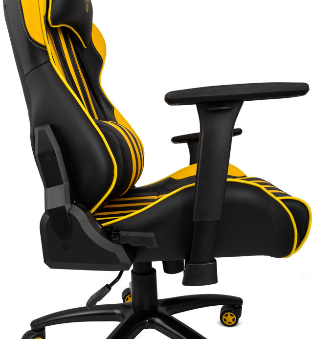 YENKEE YGC 100YW HORNET GAMING CHAIR 658x315x830MM - YELLOW/BLACK