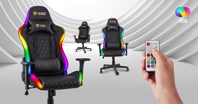 YENKEE YGC 300RGB GAMING CHAIR 660X320X833MM