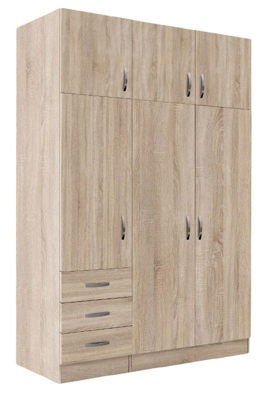 EKOWOOD WARDROBE 198X134X56CM - NATURAL