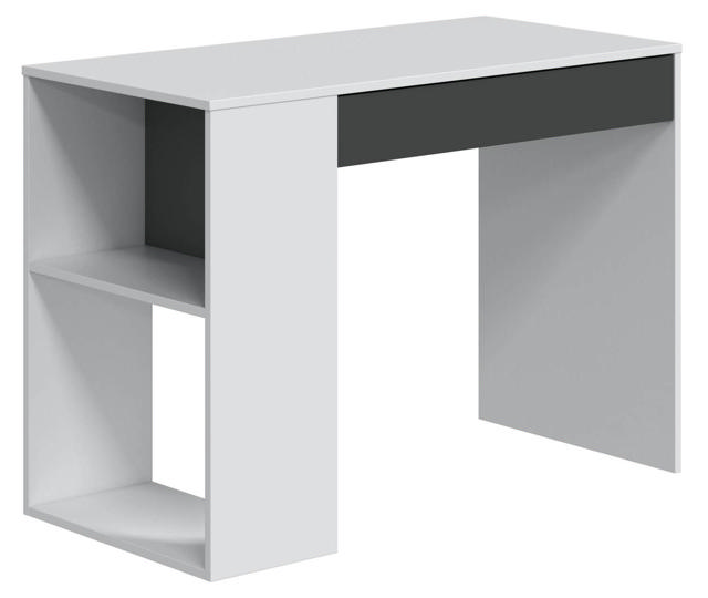 MASSTER CORNER OFFICE DESK 73X101X50CM - WHITE/ BLACK