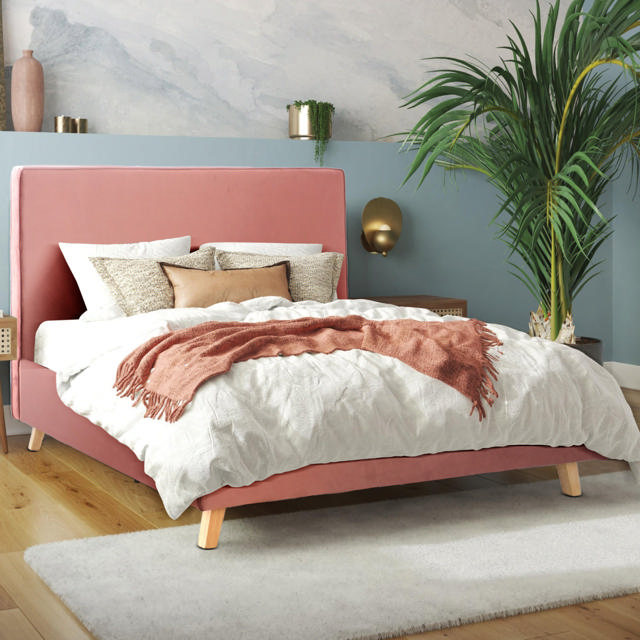 SINGLE BED ALLIE 150X200CM VELVET SOMON