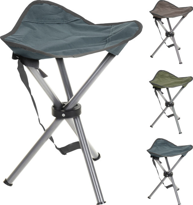 FOLDABLE METAL CAMPING STOOL 3 LEGS H51CM 3 COLORS