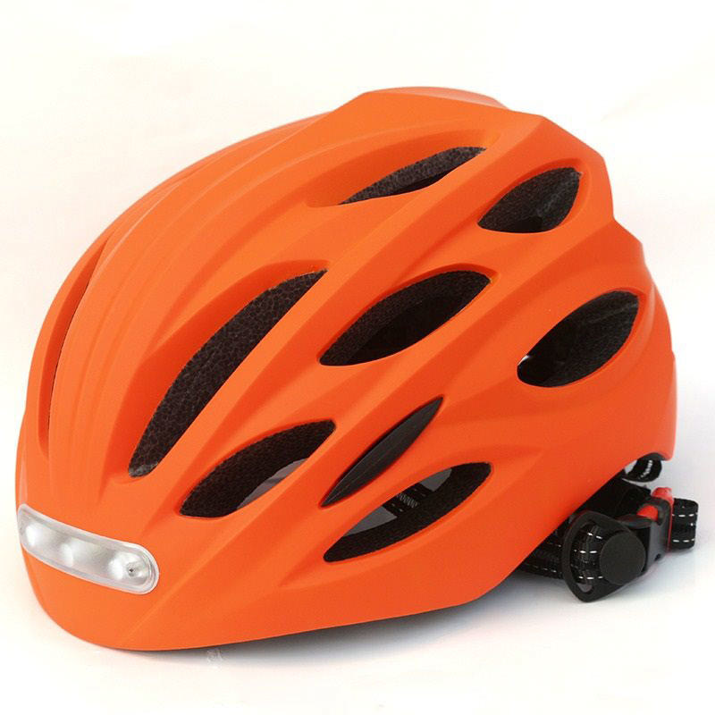 ALOHACYPRUS RECHARGEABLE ELECTRIC HELMET WITH LED - ORANGE