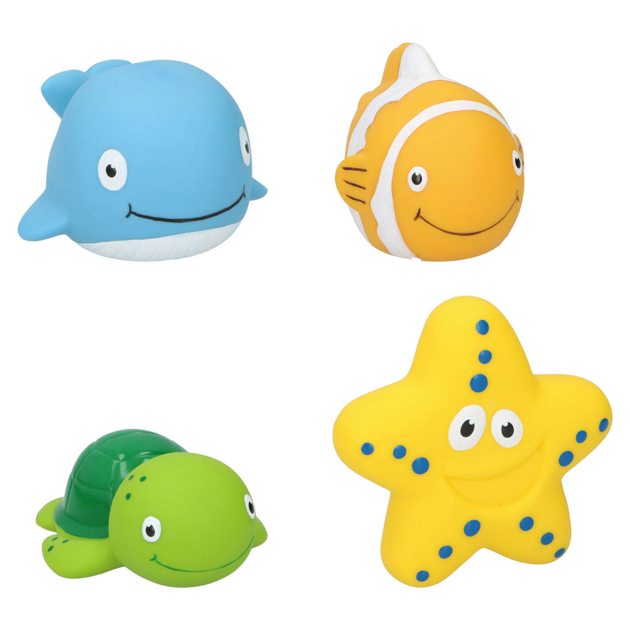 BATH SEA ANIMALS 4PCS PVC