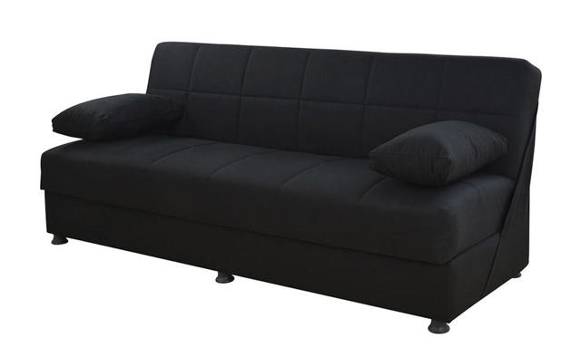 EGE HM3067.01 SOFA BED 3 SEATS VELVET - BLACK