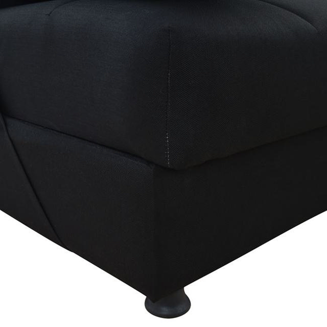 EGE HM3067.01 SOFA BED 3 SEATS VELVET - BLACK