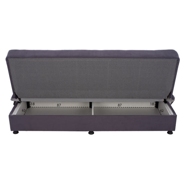 EGE HM3067.03 SOFA BED 3 SEATS VELVET - GREY