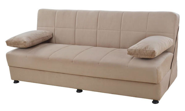 EGE HM3067.05 SOFA BED 3 SEATS VELVET BEIGE 192X74X82CM