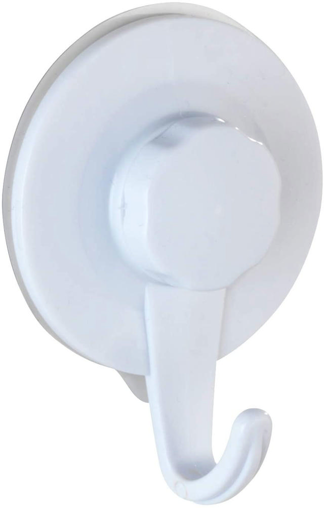 WENKO STATIC-LOC HOOK VALENZA PLASTIC WHITE