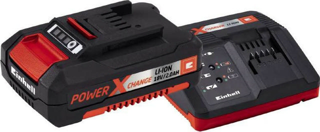 EINHELL POWER X-CHANGE 18V 2AH ΣΕΤ ΜΠΑΤΑΡΙΑ & ΤΑΧΥΦΟΡΤΙΣΤΗΣ