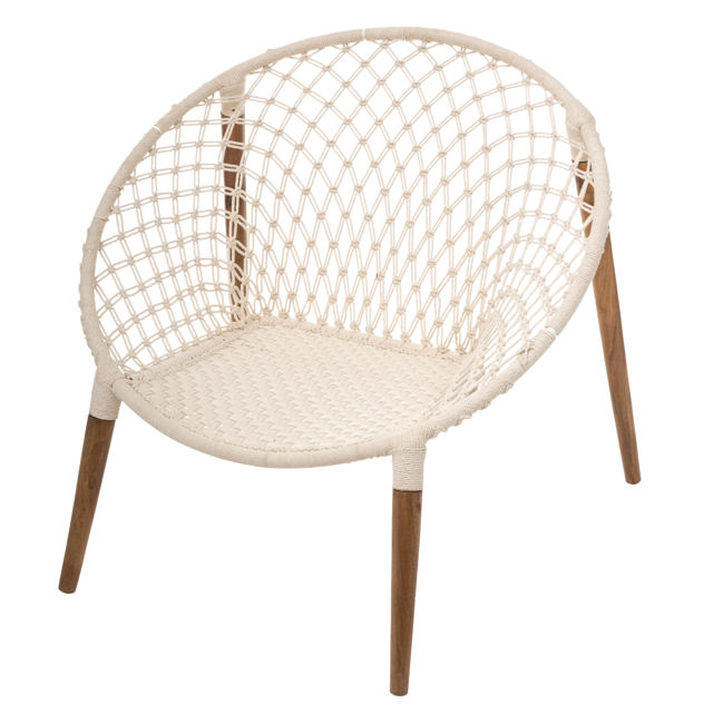 HESPERIDE RAINA OUTDOOR ARMCHAIR  90X90X85CM - WHITE