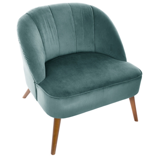 ATMOSPHERA NAOVA VELVET ARMCHAIR - GREEN