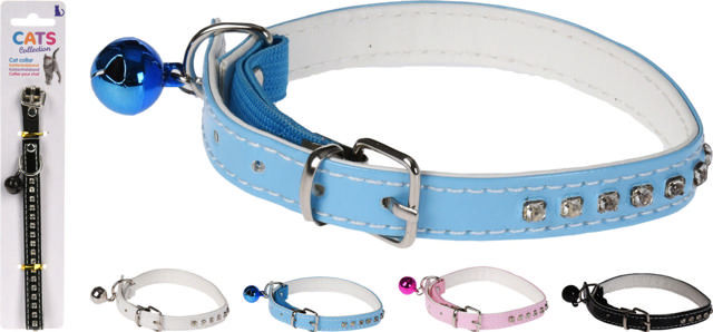 CAT COLLAR WITH DIAMONDS 4 ASSORTED COLOURS